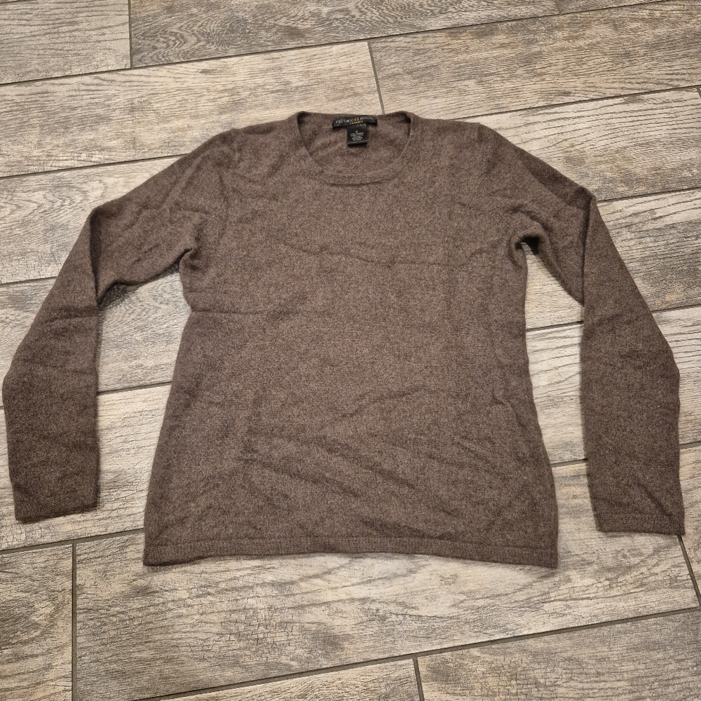 ​Preswick & Moore 100% Cashmere Sweater Crewneck Pullover Brown Medium Soft